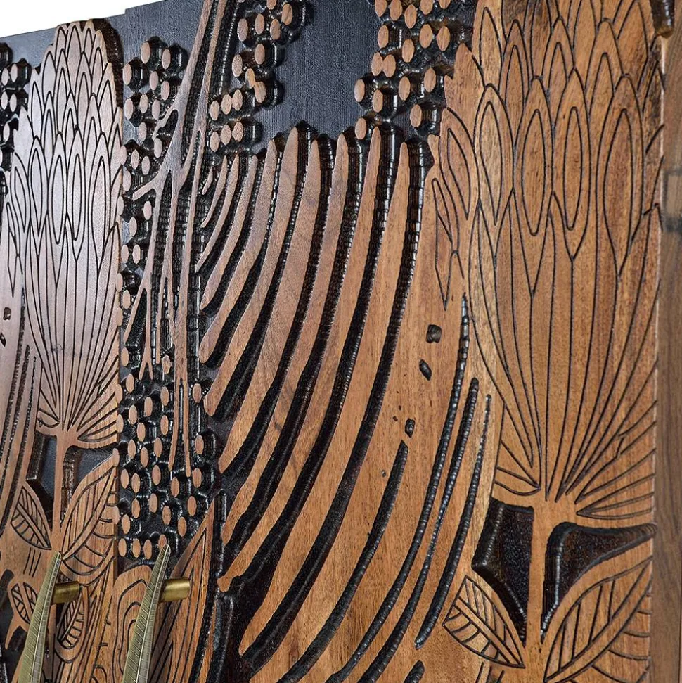 Design Barschrank mit Schnitzerei und Lack - Marcel