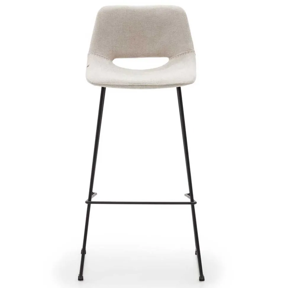 Design Barstühle in Beige & Schwarz - Heats (2er Set)