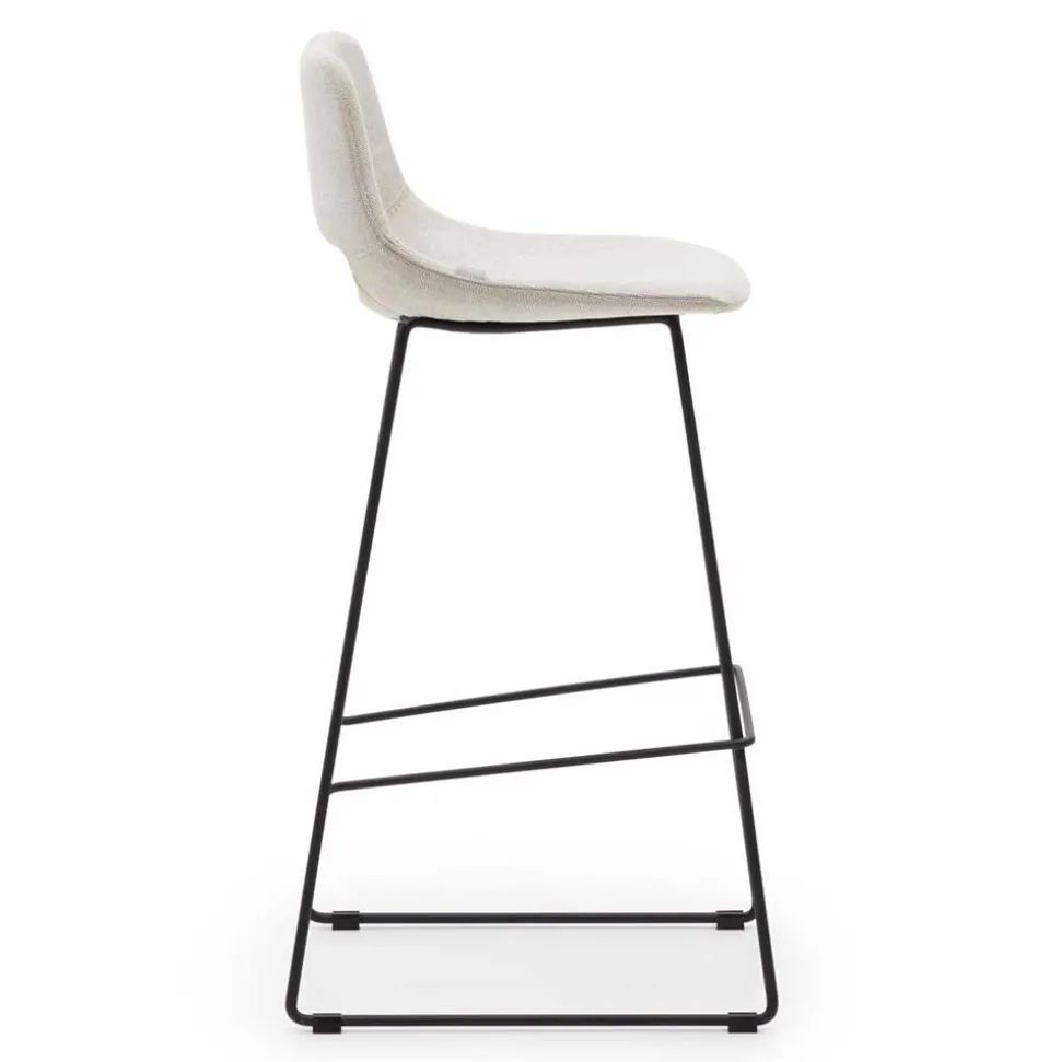 Design Barstühle in Beige & Schwarz - Heats (2er Set)