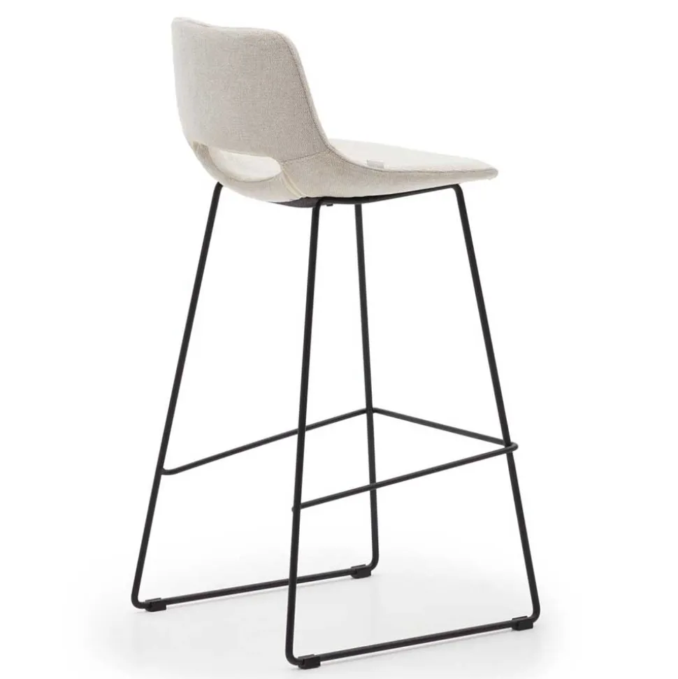 Design Barstühle in Beige & Schwarz - Heats (2er Set)