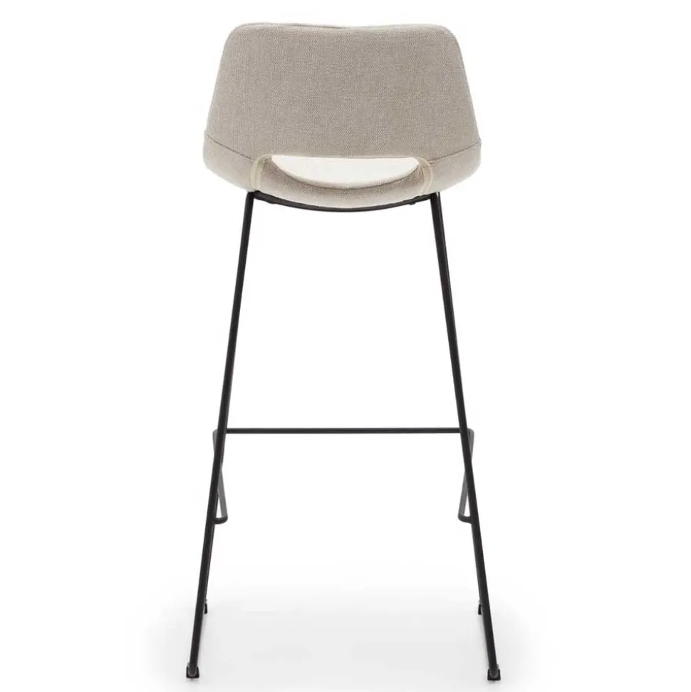 Design Barstühle in Beige & Schwarz - Heats (2er Set)