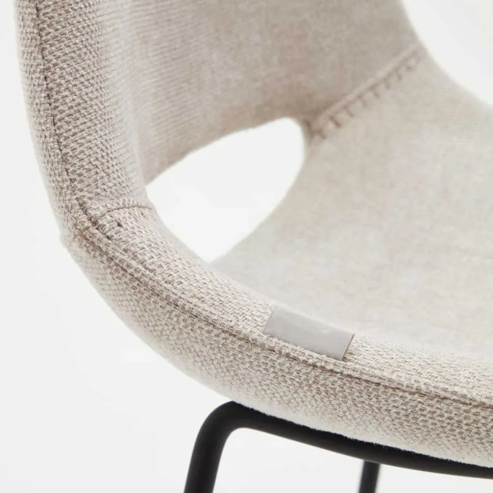 Design Barstühle in Beige & Schwarz - Heats (2er Set)