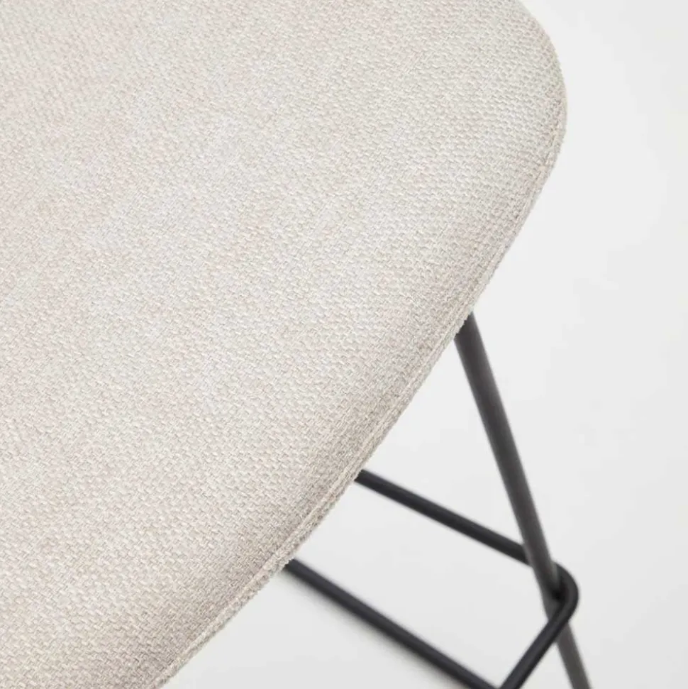 Design Barstühle in Beige & Schwarz - Heats (2er Set)