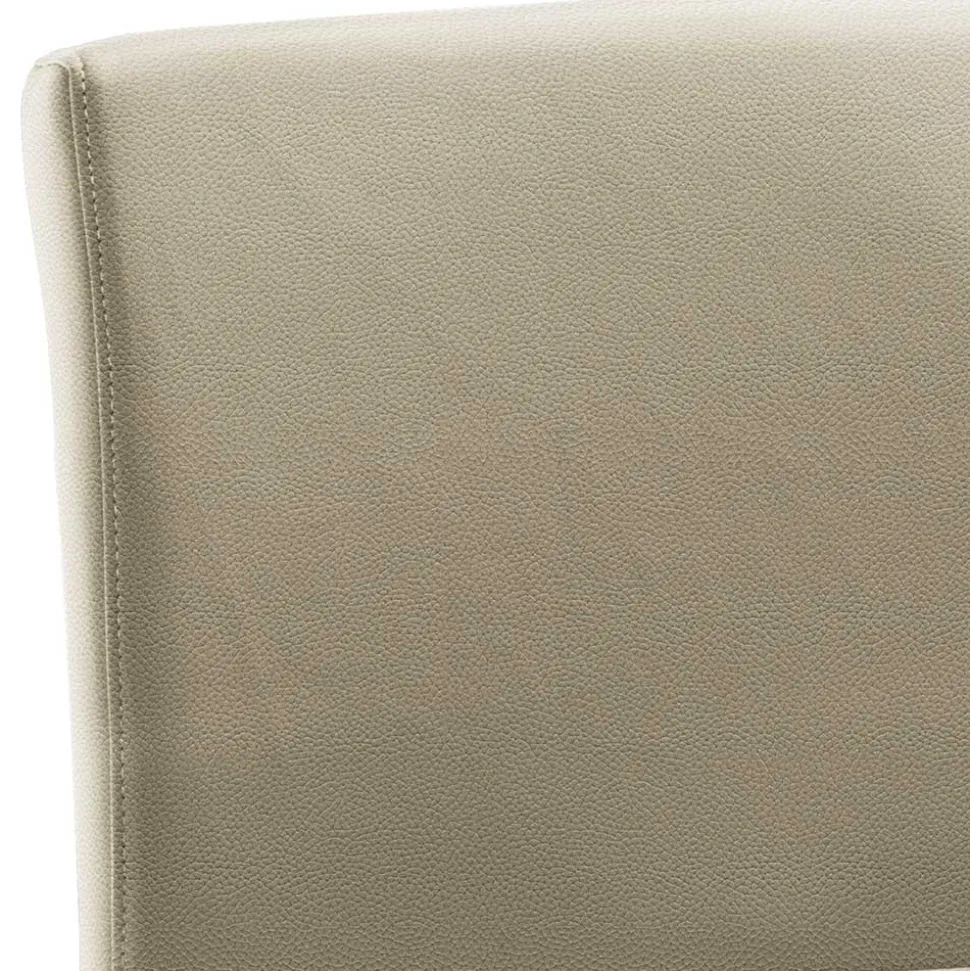 Design Barstuhl in Taupe & Edelstahl - Forcelan