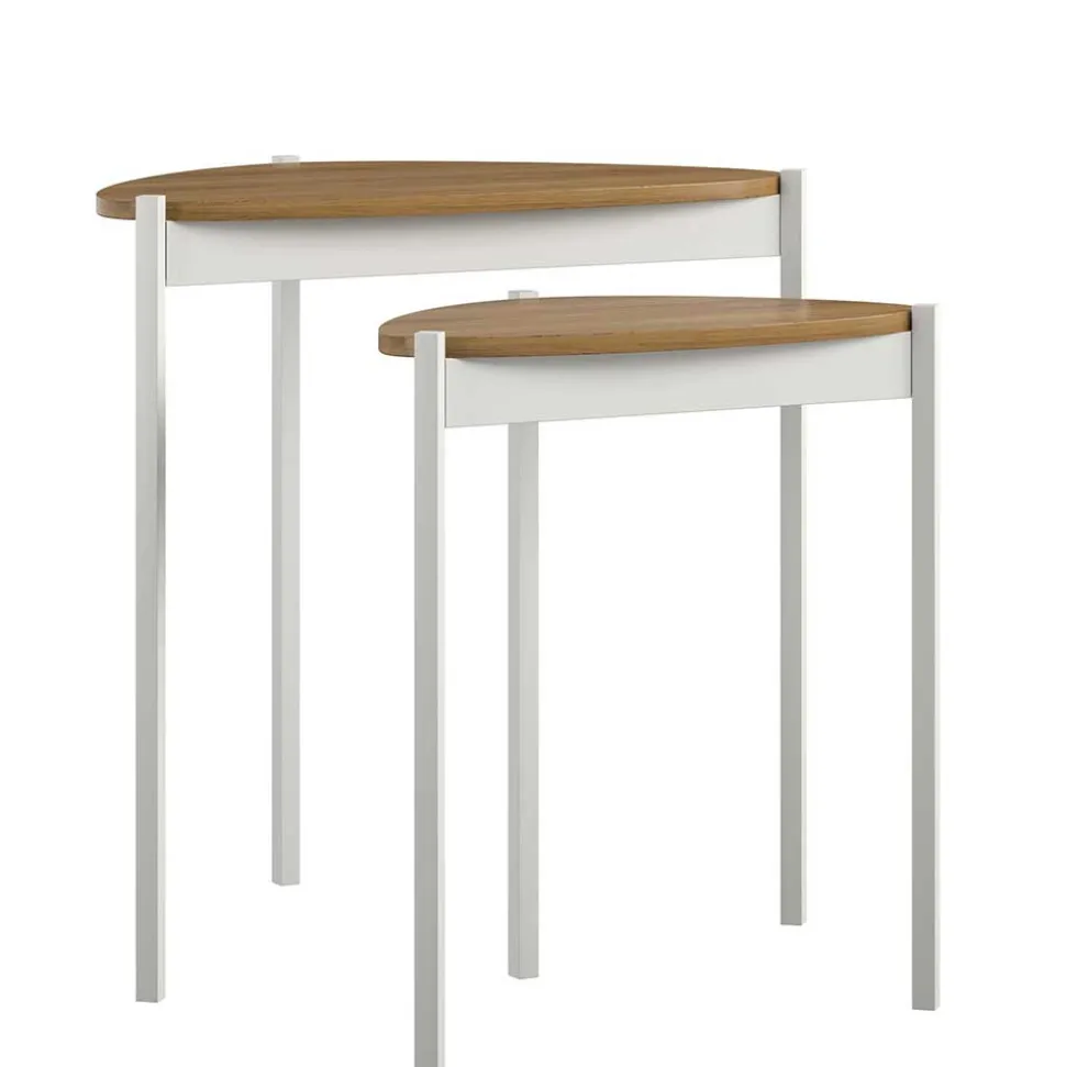 Design Beistelltisch Duo in Walnuss Optik - Procado (zweiteilig)