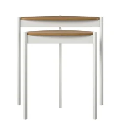 Design Beistelltisch Duo in Walnuss Optik - Procado (zweiteilig)