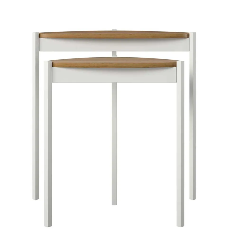 Design Beistelltisch Duo in Walnuss Optik - Procado (zweiteilig)