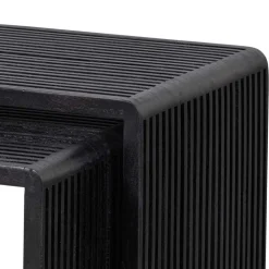 Design Beistelltisch Duo in Schwarz - Bagaci (zweiteilig)