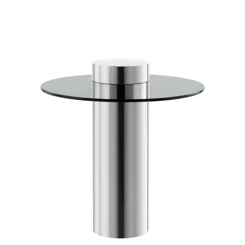 Design Beistelltisch mit Glasplatte - Jaturna