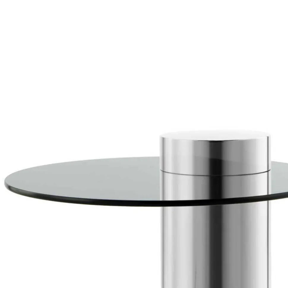 Design Beistelltisch mit Glasplatte - Jaturna