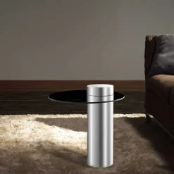 Design Beistelltisch mit Glasplatte - Jaturna