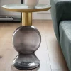 Design Beistelltisch mit Rauchglas Fuß - Fernandez