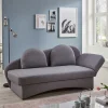 Design Bettcouch in Grau - Maelas