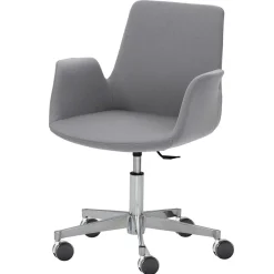 Design Bürostuhl mit Armlehnen in Grau - Iranus