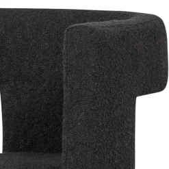 Design Cocktailsessel in Dunkelgrau Boucle - Seanno