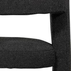 Design Cocktailsessel in Dunkelgrau Boucle - Seanno