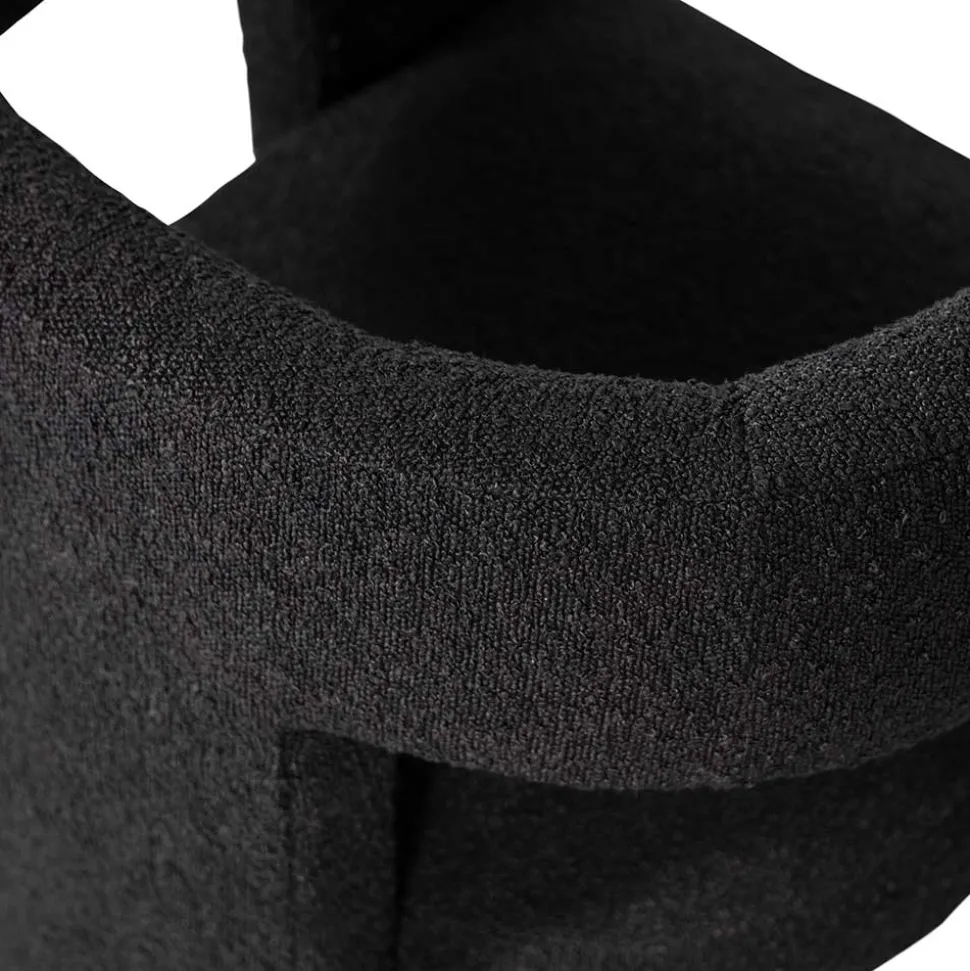 Design Cocktailsessel in Dunkelgrau Boucle - Seanno