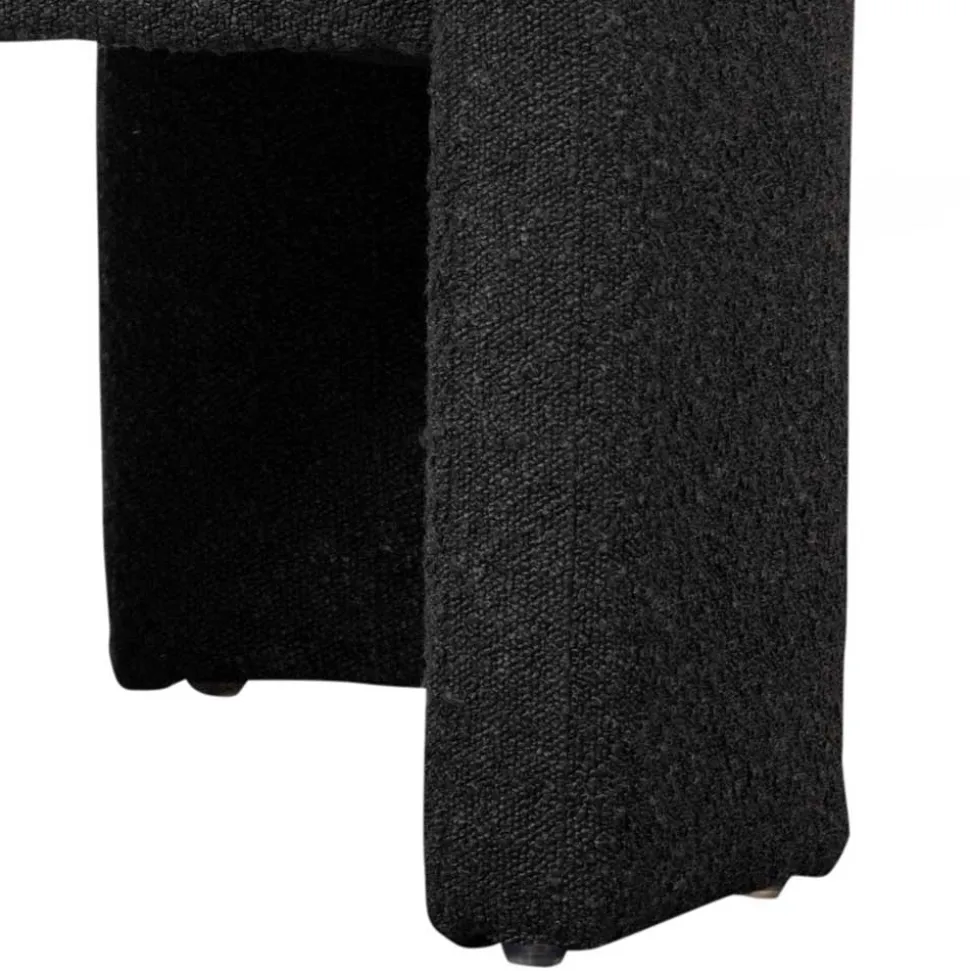 Design Cocktailsessel in Dunkelgrau Boucle - Seanno