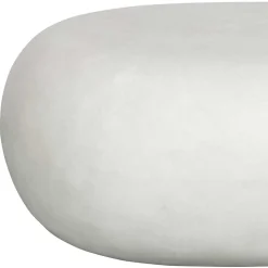 Design Couchtisch aus Tonfaser in Weiß - Liaguno