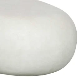 Design Couchtisch aus Tonfaser in Weiß - Liaguno