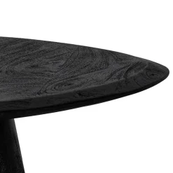 Design Couchtisch in Schwarz Massivholz - Standing