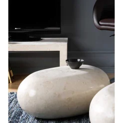 Design Couchtisch Ionella in Creme Weiß