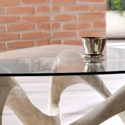 Design Couchtisch Orcia mit Glasplatte