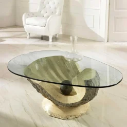 Design Couchtisch Ricana mit Glasplatte