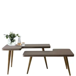 Design Couchtische mit Betonplatte - Varhida (zweiteilig)