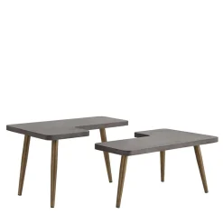 Design Couchtische mit Betonplatte - Varhida (zweiteilig)