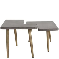 Design Couchtische mit Betonplatte - Varhida (zweiteilig)