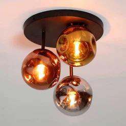 Design Deckenleuchte mit drei Glas Kugelschirmen - Bostina