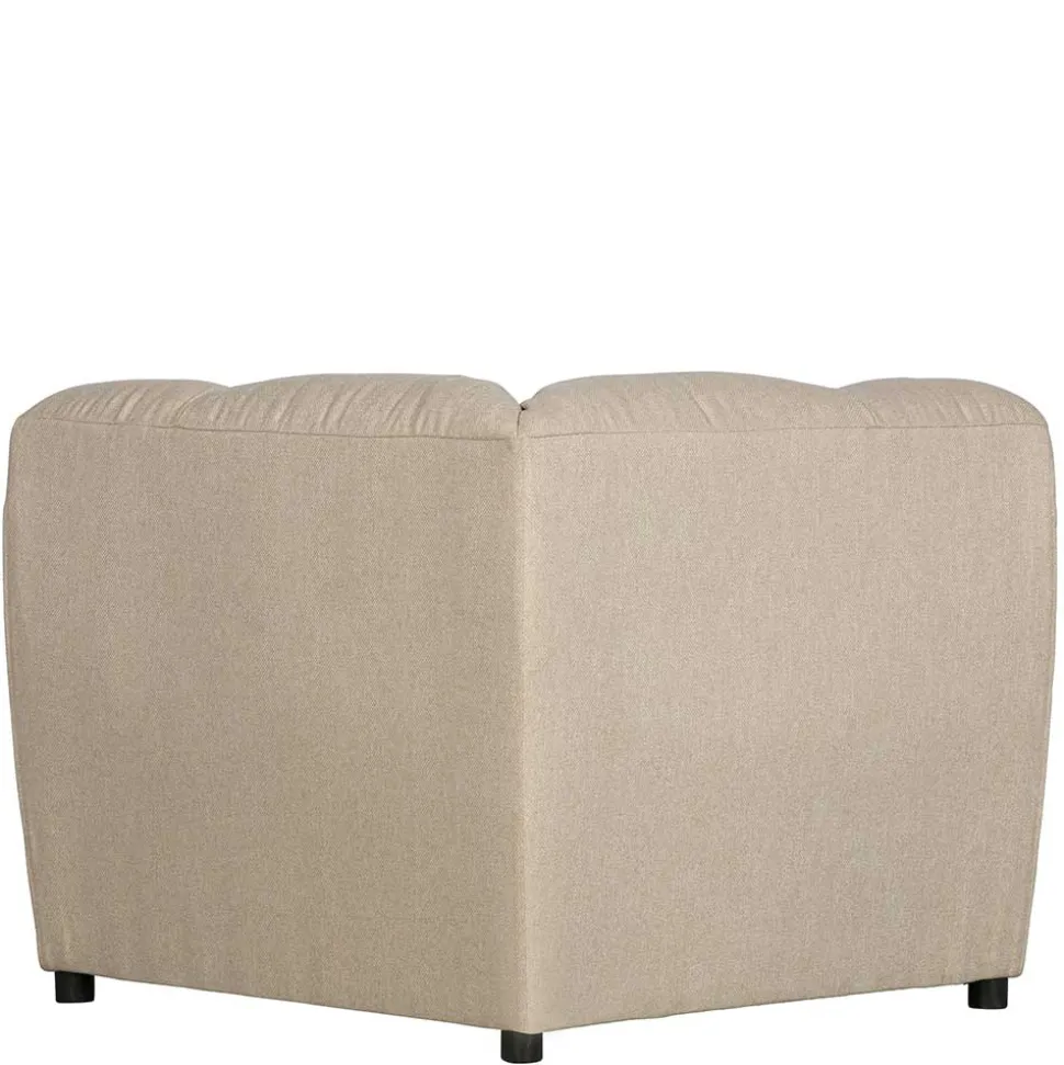 Design Ecksofa ohne Armlehnen in Beige - Madrilena