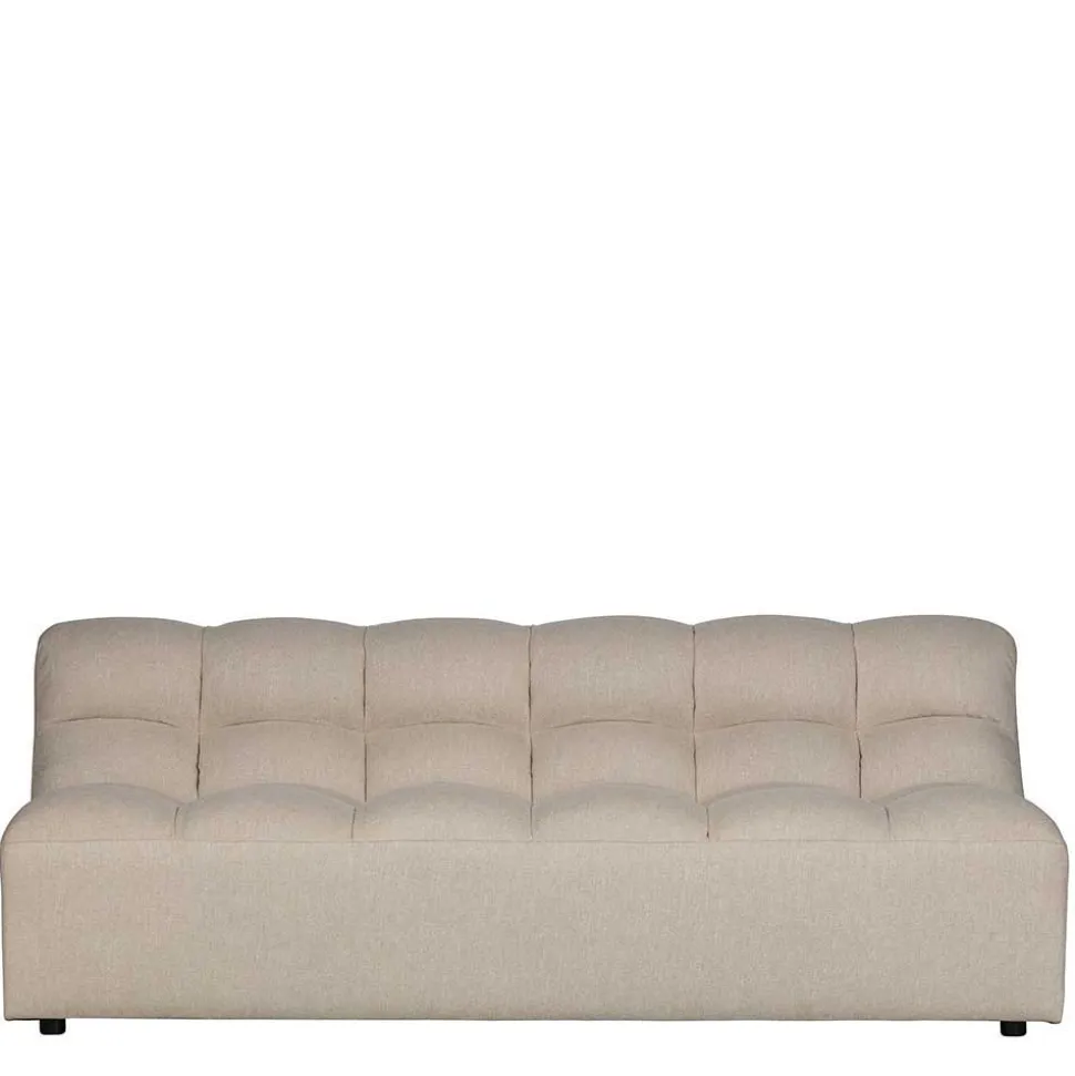 Design Ecksofa ohne Armlehnen in Beige - Madrilena
