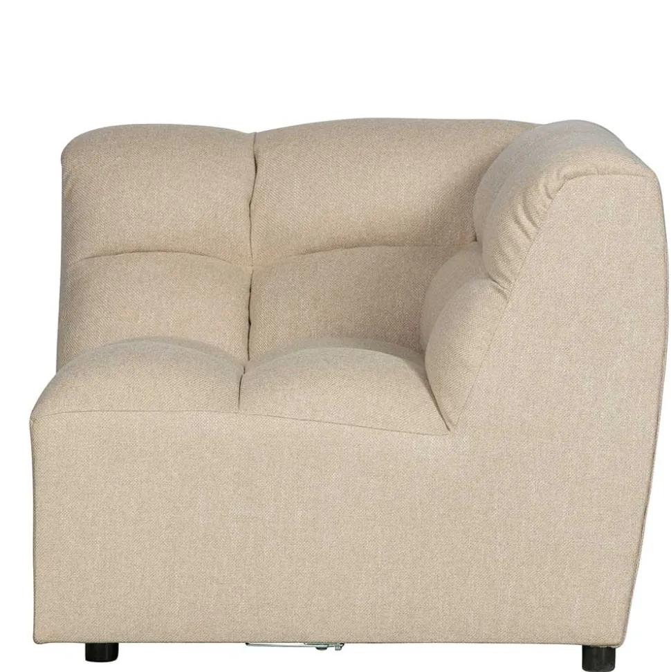 Design Ecksofa ohne Armlehnen in Beige - Madrilena