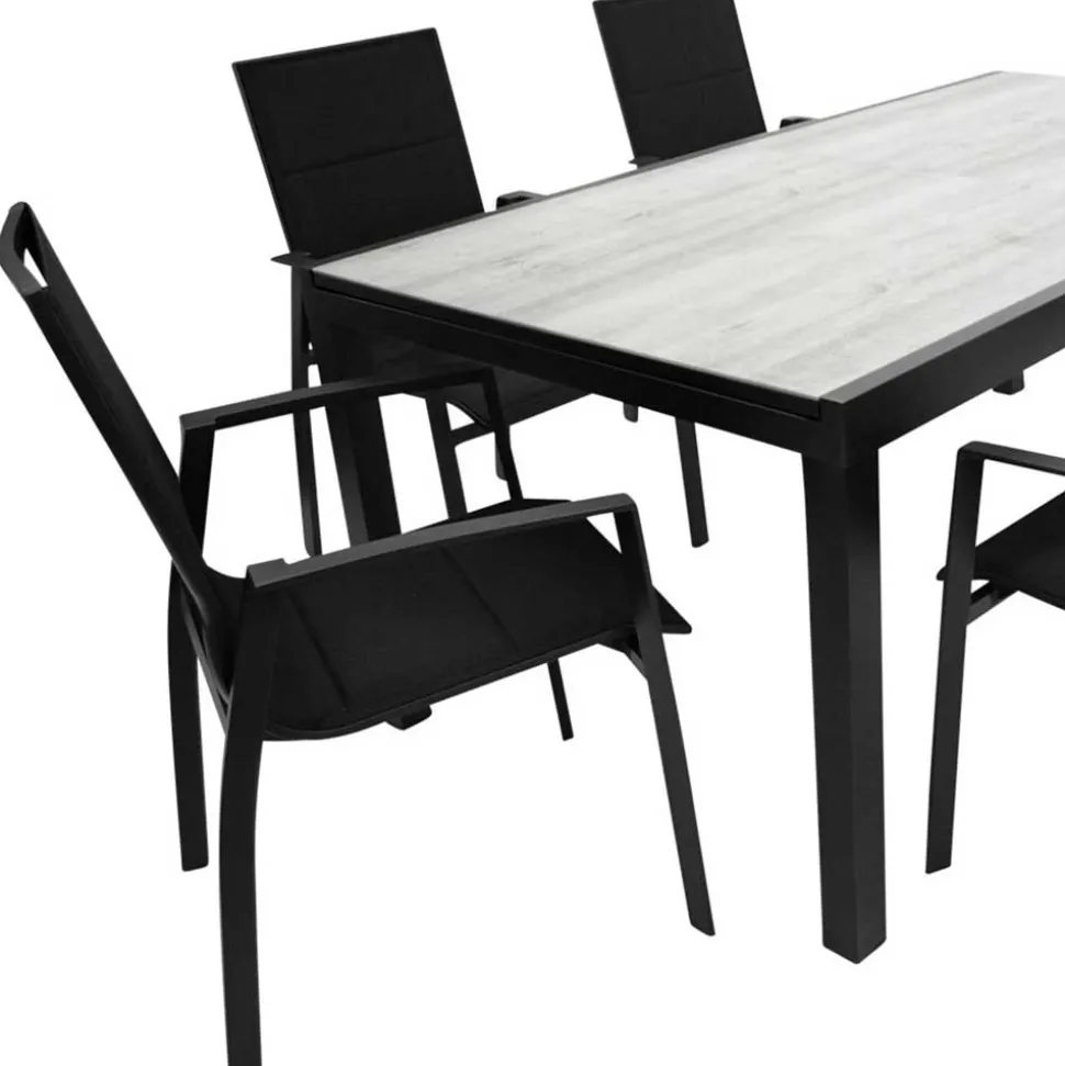 Design Essgruppe für den Garten - Marino (siebenteilig)