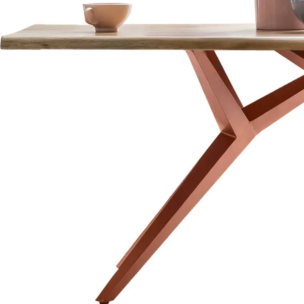 Design Esstisch aus gewachstem Holz Akazie - Prayer