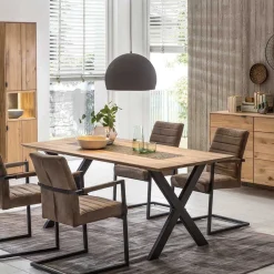 Design Esszimmer Esstisch mit X-Füßen - Vardriva
