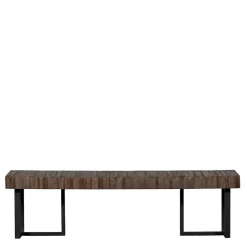 Design Esszimmerbank aus Recyclingholz Teak - Halling