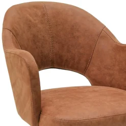 Design Esszimmersessel in Cognac Braun - Oseidon