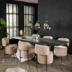 Design Esszimmerstuhl in Beige Boucle - Lures