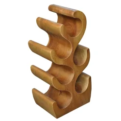 Design Flaschenregal aus Suar Massivholz - Teako