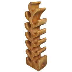 Design Flaschenregal aus Suar Massivholz - Teako