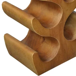 Design Flaschenregal aus Suar Massivholz - Teako