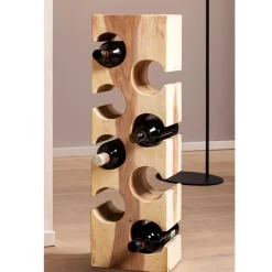 Design Flaschenregal aus Mangobaum Massivholz - Yucata