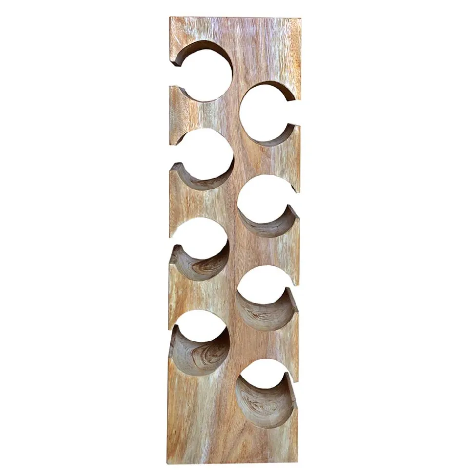 Design Flaschenregal aus Mangobaum Massivholz - Yucata