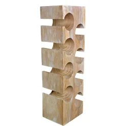 Design Flaschenregal aus Mangobaum Massivholz - Yucata