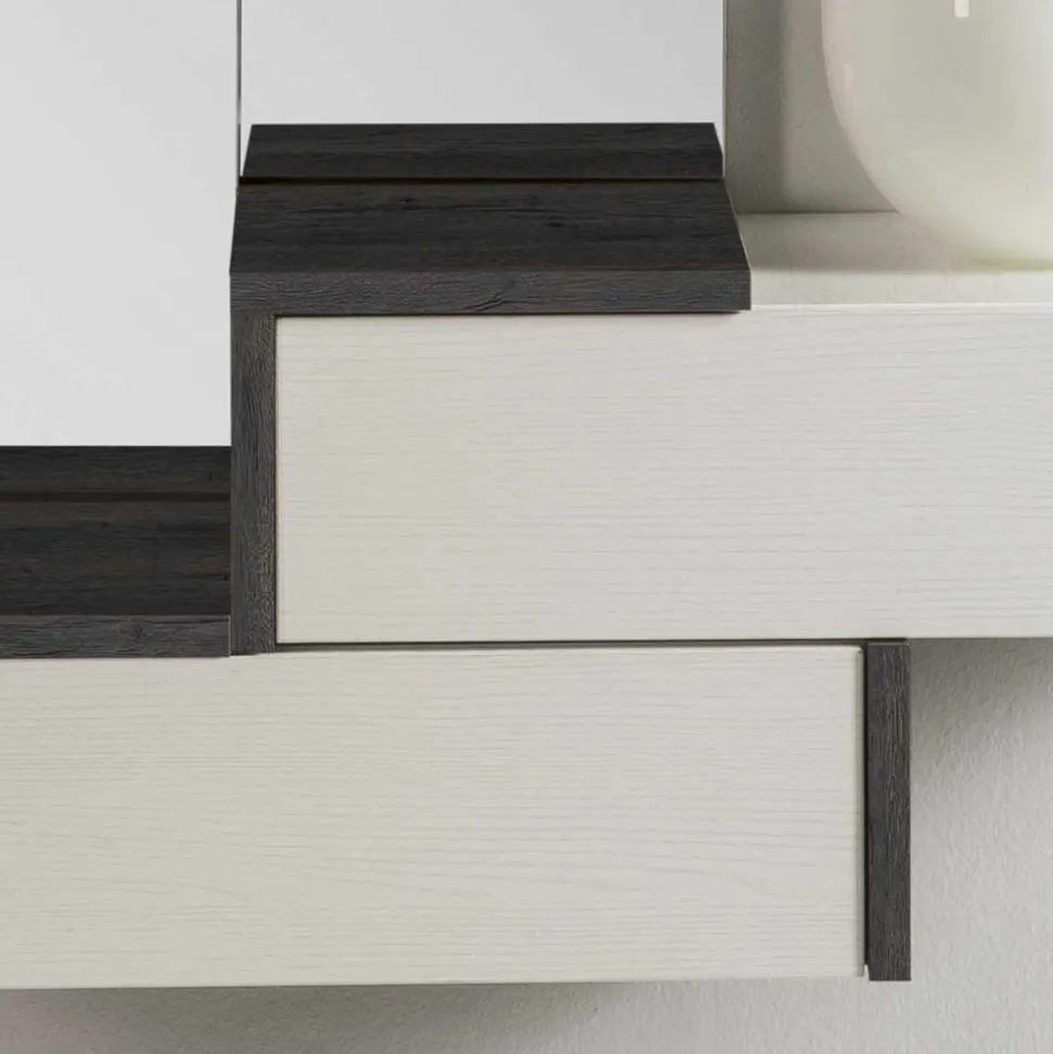 Design Flurmöbel in Weiß & Schwarz - Uwida (vierteilig)