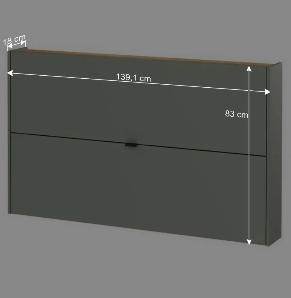 Design Flurmöbel Set in Graugrün - Point (dreiteilig)