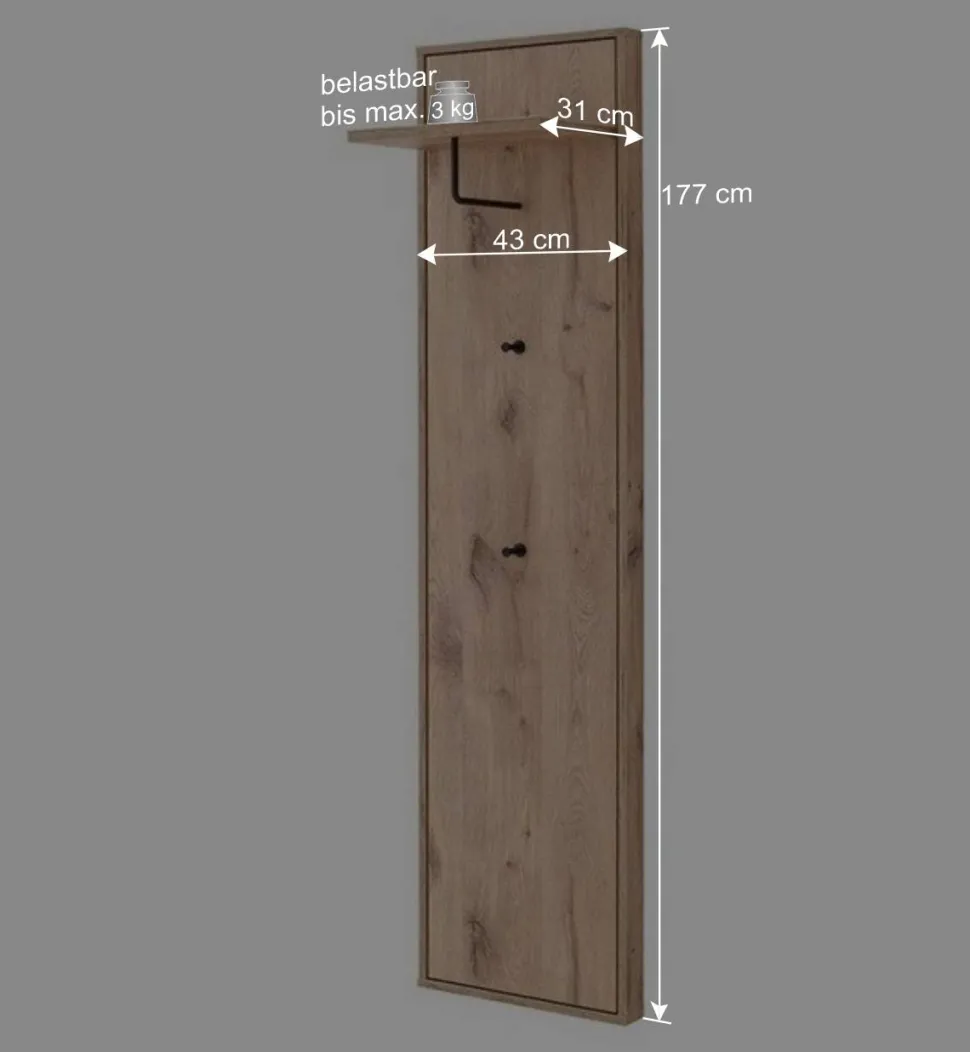 Design Flurmöbel Set in Wildeiche - Vapposia (dreiteilig)